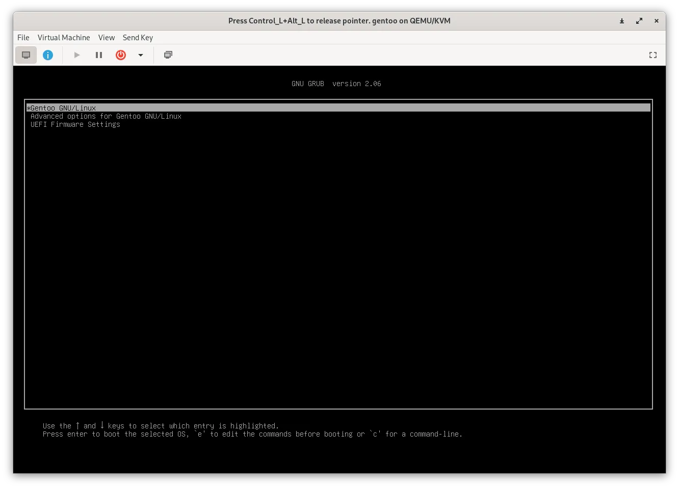 Grub has been installed!